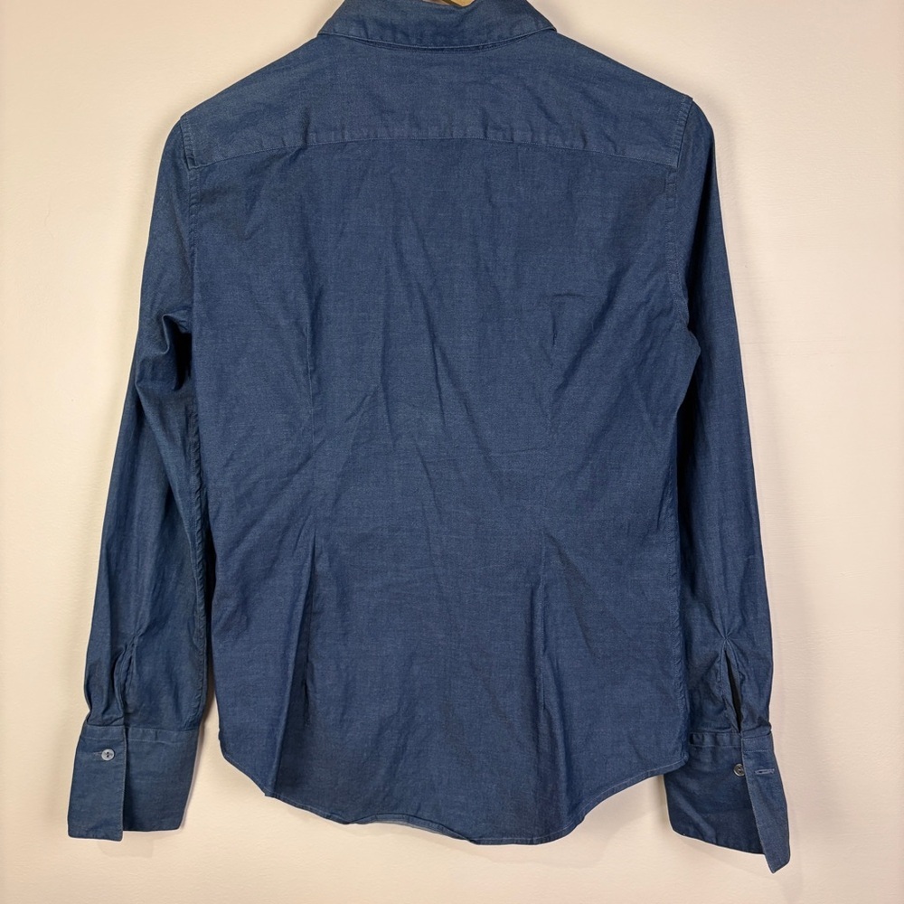 Robert Talbott Blue Chambray Button Down Shirt Of… - image 4